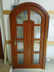 Haustür mit Bogen, Meranti, ca. 1080 x 2080 mm, neuwertig, VB: 1.500 €