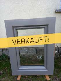 Holz-Alu-Fenster, ca. 58x78cm, grau/Kiefer, Verkauft!